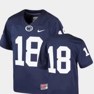 Penn State Nittany Lions Jersey College Football Navy For Kids Replica #18