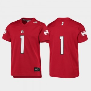 Rutgers Scarlet Knights Jersey For Kids Scarlet #1 College Football Replica