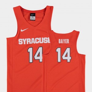 Syracuse Orange Braedon Bayer Jersey #14 College Basketball Orange Replica Youth(Kids)