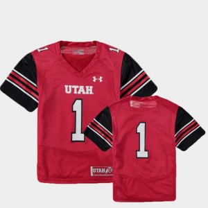 Utah Utes Jersey Youth(Kids) College Football #1 Red Finished Replica