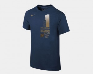 Villanova Wildcats T-Shirt For Kids 2018 Celebration #1 Basketball National Champions Navy