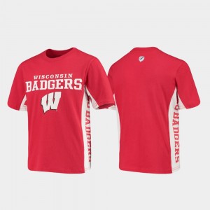 Wisconsin Badgers T-Shirt Red Side Bar Kids